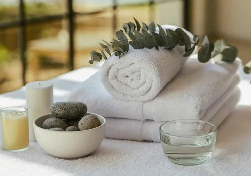 SPA-зона — рушники, евкаліпт та спа-каміння